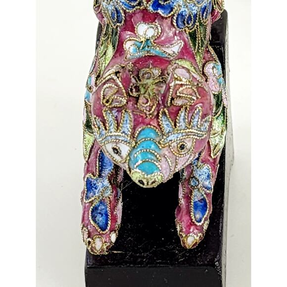 Cat Kitten Lovers 6" x 2 1/4" Ceramic Pink Multicolor Wood Base Home Decor - Picture 3 of 15